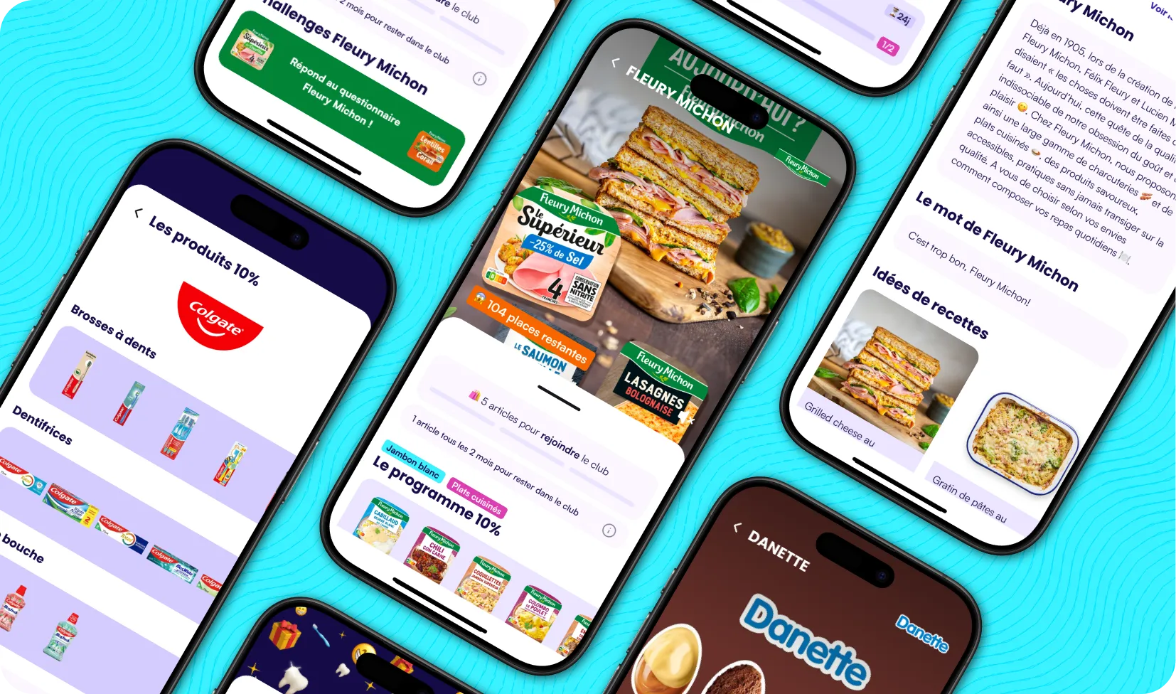 Aperçus du corner de marque dans l'application 10%
